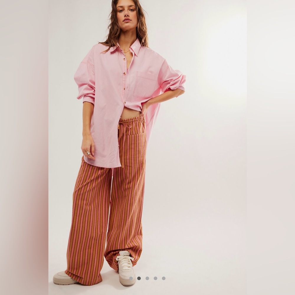 Hudson Striped Pants - Brown